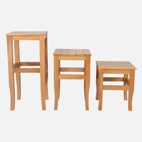 Hestia Ahşap Naturel 60 cm Tabure