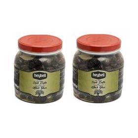 Heybeli 1 kg Doğal Fermente Siyah Zeytin (2 adet)