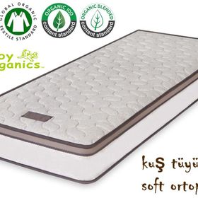 Heyner 80x130 Kuş Tüyü Pedli Yaylı Yatak Lüx Bamboo Kumaşlı Yaylı Yatak