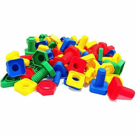 Hi-Q Toys Geometrik Cıvata Somun Şeklinde 54 Parça Lego Seti