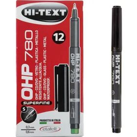 Hi-Text 780 S Siyah 12 Adet Asetat Kalemi