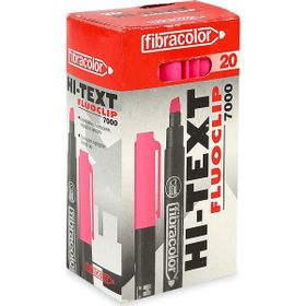 Hi-Text Fluoclip 7000 Pembe 20'li Fosforlu Kalem