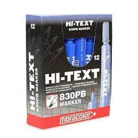 Hi-Text Mavi 830PC 12'li Paket Kesik Uçlu Markör Kalem