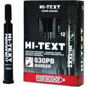 Hi-Text Yuvarlak Uçlu Siyah 830PB 12'li Paket Markör