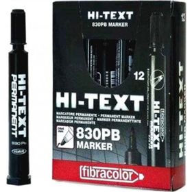 Hi-Text Yuvarlak Uçlu Siyah 830PB 12'li Paket Markör