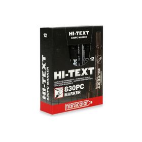 Hi-Text Yuvarlak Uçlu Siyah 830PB 12'li Paket Markör