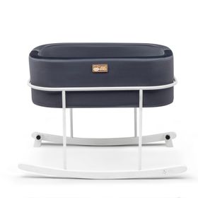 Hier Anne Yanı Beşik Bebek Siyah Metal Stand Beyaz Sepet