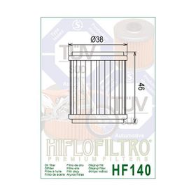 Hiflo HF140 Yamaha YZF R125 2015-2020 Yağ Filtresi