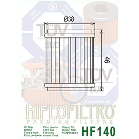 Hiflo HF140 Yamaha YZF R125 2015-2020 Yağ Filtresi