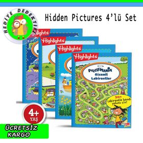 Highlights 65657-66137-68819-67435 Puzzlemania On The Go Serisi 4'lü Puzzle