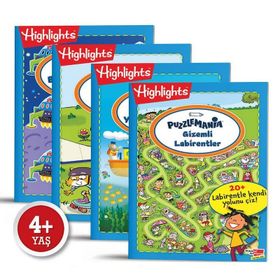 Highlights 65657-66137-68819-67435 Puzzlemania On The Go Serisi 4'lü Puzzle