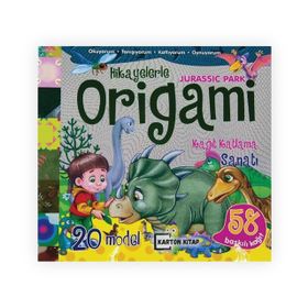 Hikayelerle Origami Kağıt Katlama Sanatı Jurassic Park - Karton Kitap