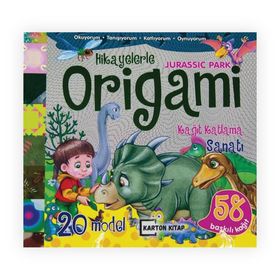 Hikayelerle Origami Kağıt Katlama Sanatı Jurassic Park - Karton Kitap