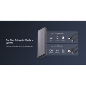 Hiksemi Enclosure MDC1 512GB M.2 NVMe USB 3.2 ve TYPE-C 10Gbps Alüminyum Taşınabilir Harici SSD