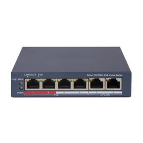 Hikvision DS-3E1106P-EI/M 4 Port 10-100 Gbit PoE 2 Port Uplink Metal 30 W PoE Switch