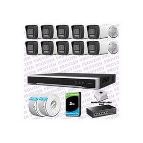 Hikvision Provzen 10 IP 4 MP Colorvu Hibrit Güvenlik Kamerası