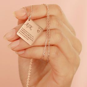Hilal Shops 925 Ayar Gümüş Aşk Kolyesi