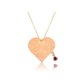 HİLALSHOP 925 Ayar Kalpli Aşk Sözleri Kadın Gümüş Kolye