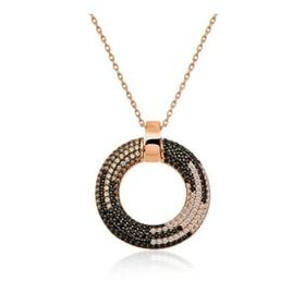 HİLALSHOP 925 Ayar ​Rose Halka Kadın Gümüş Kolye