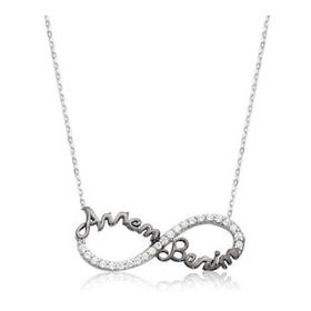 HİLALSHOP 925 Ayar Sonsuzluk Annem Benim Kadın Gümüş Kolye