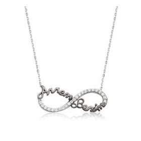 HİLALSHOP 925 Ayar Sonsuzluk Annem Benim Kadın Gümüş Kolye
