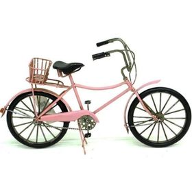 HİLALSHOP Dekoratif Metal Bisiklet Çantalı Vintage Ev Ofis Hediyelik Çok Renkli Biblo