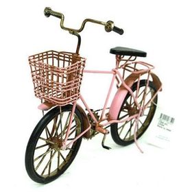 HİLALSHOP Dekoratif Metal Bisiklet Çantalı Vintage Ev Ofis Hediyelik Çok Renkli Biblo