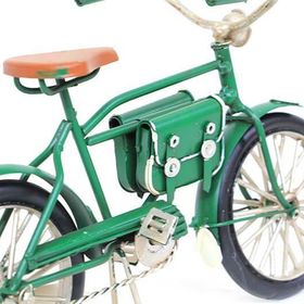 HİLALSHOP Dekoratif Metal Bisiklet Çantalı Vintage Ev Ofis Hediyelik Çok Renkli Biblo
