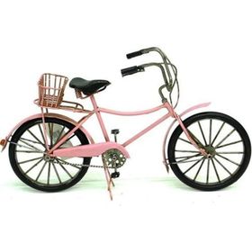 HİLALSHOP Dekoratif Metal Bisiklet Çantalı Vintage Ev Ofis Hediyelik Çok Renkli Biblo