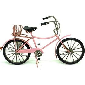 HİLALSHOP Dekoratif Metal Bisiklet Çantalı Vintage Ev Ofis Hediyelik Çok Renkli Biblo