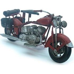 HİLALSHOP Dekoratif Metal Chopper Motosiklet Vintage Hediyelik Çok Renkli Biblo