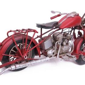 HİLALSHOP Dekoratif Metal Chopper Motosiklet Vintage Hediyelik Çok Renkli Biblo