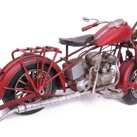 HİLALSHOP Dekoratif Metal Chopper Motosiklet Vintage Hediyelik Çok Renkli Biblo