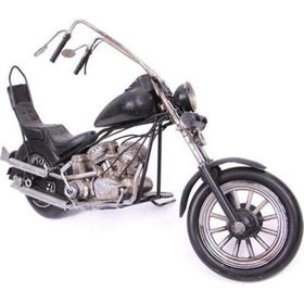 HİLALSHOP Dekoratif Metal Chopper Motosiklet Vintage Hediyelik Çok Renkli Biblo