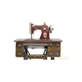 HİLALSHOP Dekoratif Metal Dikiş Makinesi Masaüstü Hediyelik Çok Renkli Biblo