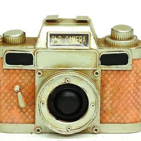 HİLALSHOP Dekoratif Metal Fotoğraf Makinesi Ev Ofis Hediyelik Çok Renkli Biblo