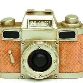 HİLALSHOP Dekoratif Metal Fotoğraf Makinesi Ev Ofis Hediyelik Çok Renkli Biblo