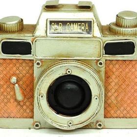 HİLALSHOP Dekoratif Metal Fotoğraf Makinesi Ev Ofis Hediyelik Çok Renkli Biblo