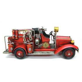 HİLALSHOP Dekoratif Metal İtfaye Arabası Dekoratif Hediyelik Çok Renkli Biblo