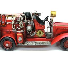 HİLALSHOP Dekoratif Metal İtfaye Arabası Dekoratif Hediyelik Çok Renkli Biblo