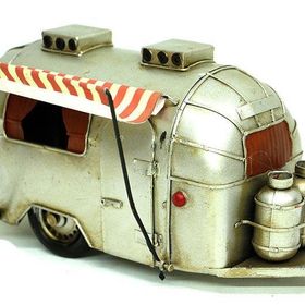 HİLALSHOP Dekoratif Metal Karavan Tenteli Vintage Hediyelik Çok Renkli Biblo