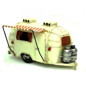 HİLALSHOP Dekoratif Metal Karavan Tenteli Vintage Hediyelik Çok Renkli Biblo