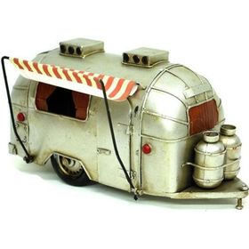 HİLALSHOP Dekoratif Metal Karavan Tenteli Vintage Hediyelik Çok Renkli Biblo