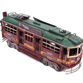 HİLALSHOP Dekoratif Metal Piccaso Treni Vintage Hediyelik Çok Renkli Biblo