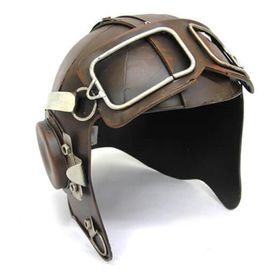 HİLALSHOP Dekoratif Metal Pilot Kaskı Dekoratif Hediyelik Çok Renkli Biblo