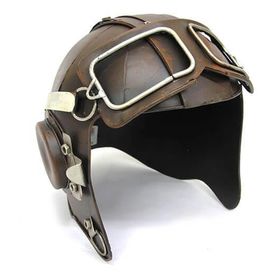 HİLALSHOP Dekoratif Metal Pilot Kaskı Dekoratif Hediyelik Çok Renkli Biblo