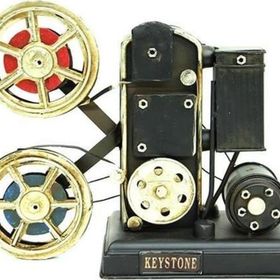 HİLALSHOP Dekoratif Metal Projektör Obje Vintage Hediyelik Çok Renkli Biblo
