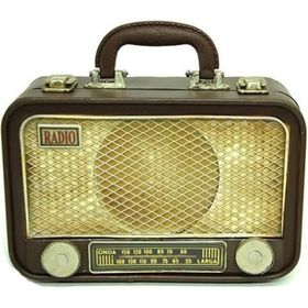 HİLALSHOP Dekoratif Metal Radyo Bavul Vintage Hediyelik Çok Renkli Biblo