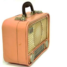 HİLALSHOP Dekoratif Metal Radyo Bavul Vintage Hediyelik Çok Renkli Biblo