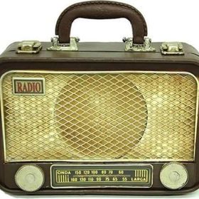 HİLALSHOP Dekoratif Metal Radyo Bavul Vintage Hediyelik Çok Renkli Biblo